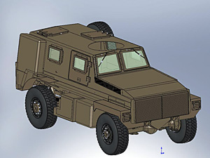 Armoured blast and ballistic protected vehicle - concept image